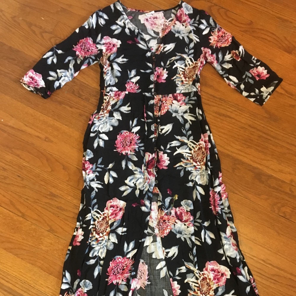 Long floral print Rip Curl dress